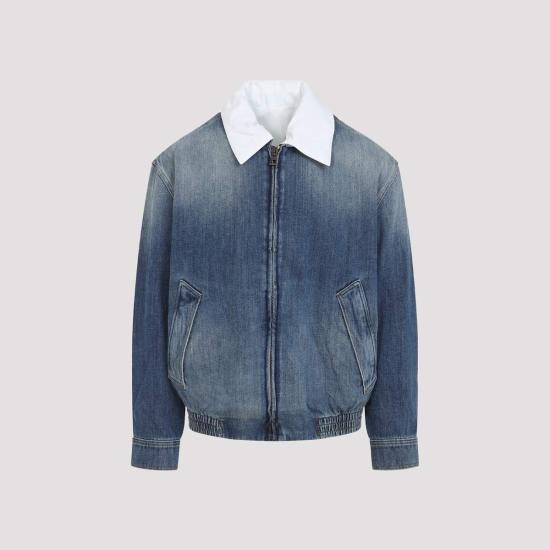  로에베 데님 자켓 지퍼업 재킷 블루