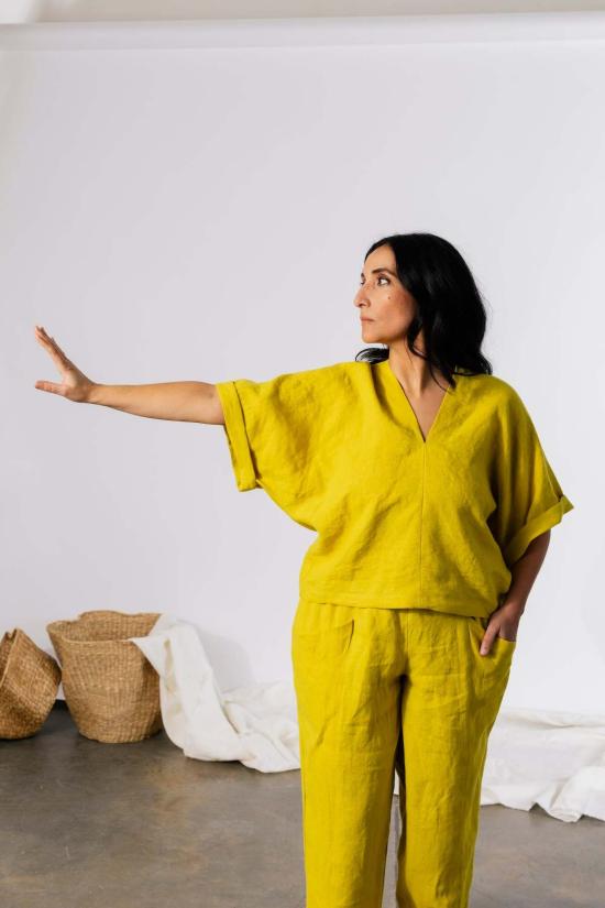  Pamut Apparel USA 블라우스 Pamut Apparel Usa Judith  리넨 - PAMUT APPAREL