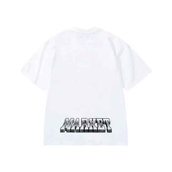  마켓 반팔 티셔츠 스마일리 코 티셔츠 화이트 - MARKET