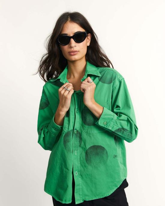  론 자켓 Lwn Oz 셔츠 잔디 스프레이 도트 - LWN