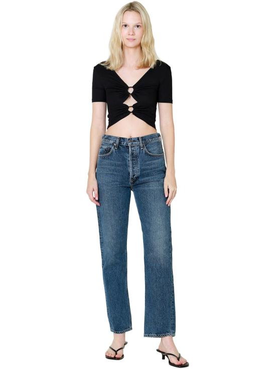  에이골디 데님 팬츠 아골드 90년대 핀치 웨이스트 하이라이즈 진 포트레이트 - AGOLDE