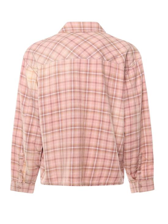  리프레젠트 긴팔 셔츠 핑크색 코튼 체크 셔츠를 표현하세요 - REPRESENT