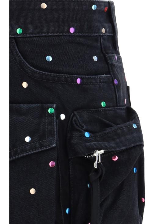  디 아티코 숏 스커트 아티코 페이 미니 스커트 블랙 - THE ATTICO