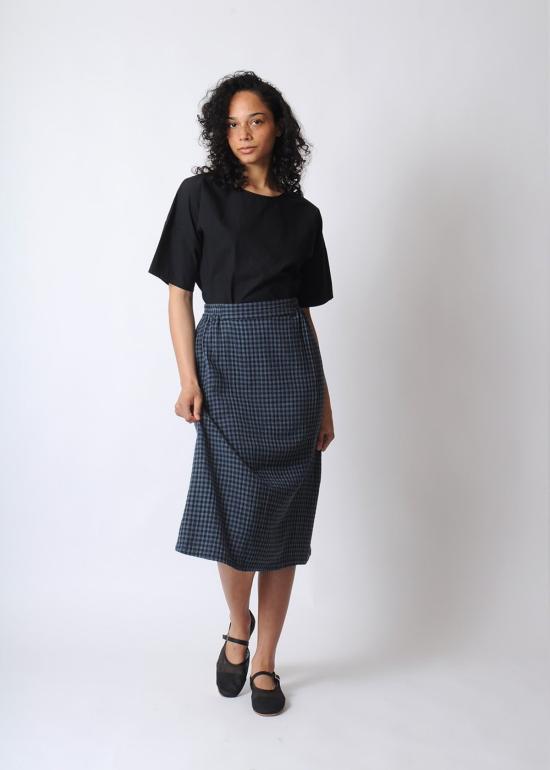  Conifer 롱 스커트 침엽수  체크 거즈 - OTHER BRANDS