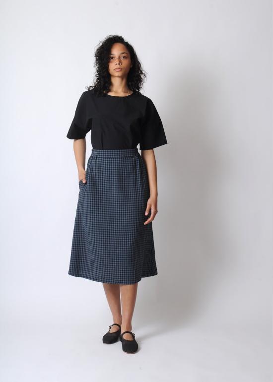  Conifer 롱 스커트 침엽수  체크 거즈