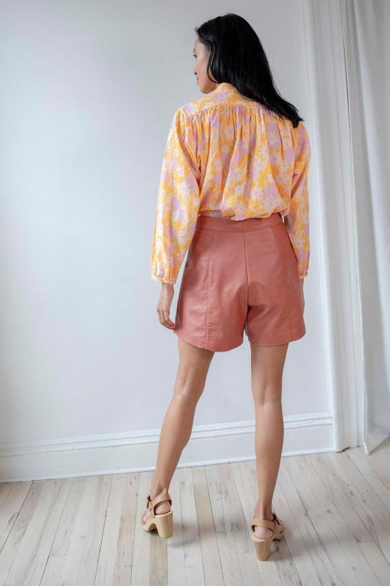  넘버 식스 숏팬츠 6번 아니카 플리츠 숏 로즈 - NO.6