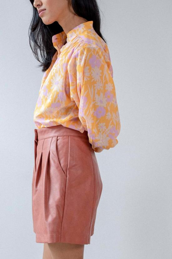  넘버 식스 숏팬츠 6번 아니카 플리츠 숏 로즈 - NO.6