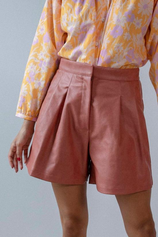  넘버 식스 숏팬츠 6번 아니카 플리츠 숏 로즈 - NO.6