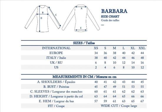  이네스 드 라 프레상쥬 긴팔 티셔츠 Ines De La Fressange Barbara T 셔츠 아이보리 - INES DE LA FRESSANGE