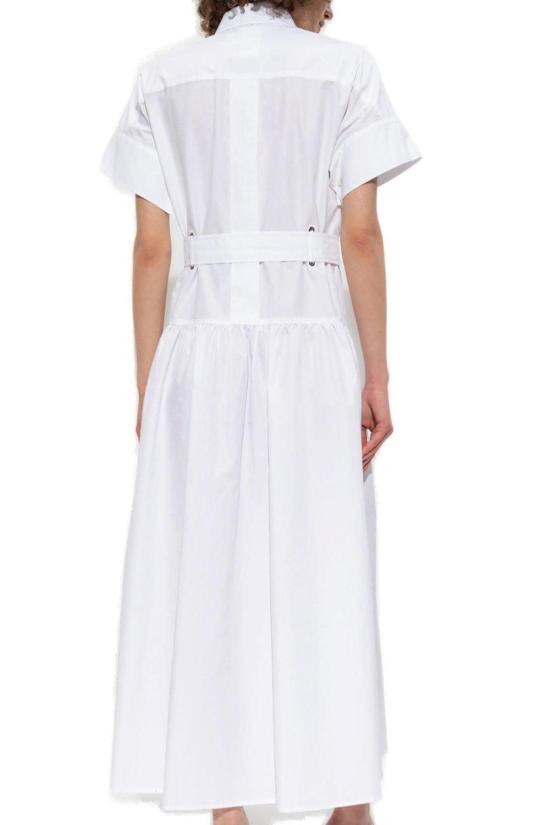 막스마라 미디 원피스 막스 마라 아고라이오 벨티드 반팔 미디 드레스 화이트 - MAX MARA