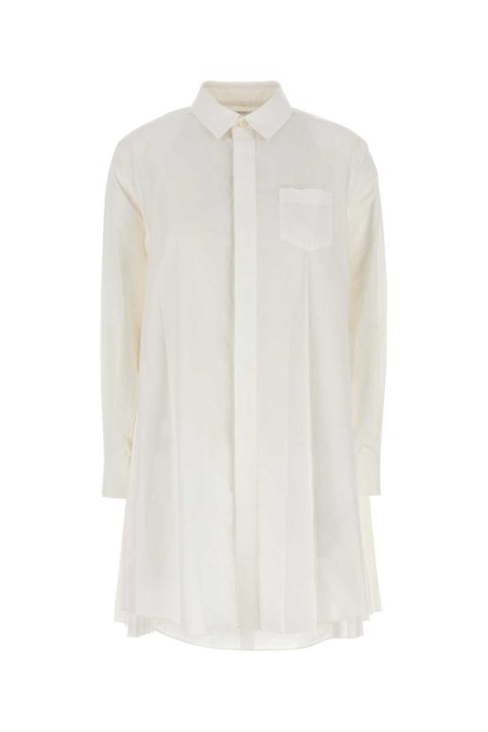  사카이 원피스 포플린 셔츠 드레스 오프화이트