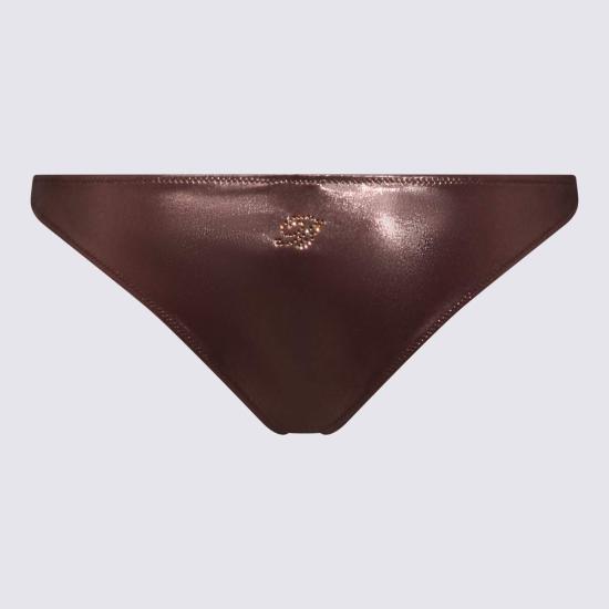  블루마린 비키니 수영복 브라운 슬립  커버업 브라운 - BLUMARINE