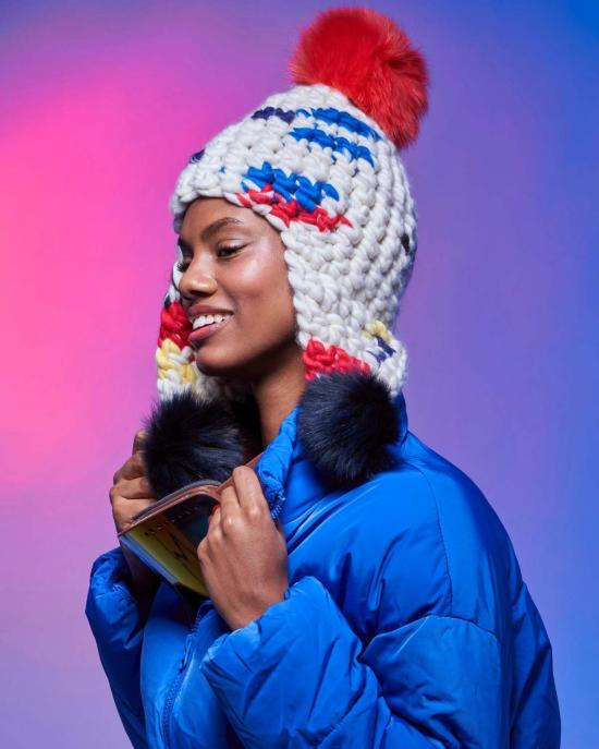  미샤램퍼트 모자 미샤 램퍼트 몬드리안 트리플 트러블 + 토마토 | 네이비 XL 폼스