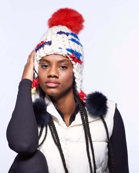  Mischa Lampert 모자 미샤 램퍼트 몬드리안 트리플 트러블 + 토마토 | 네이비 XL 폼스 - OTHER BRANDS