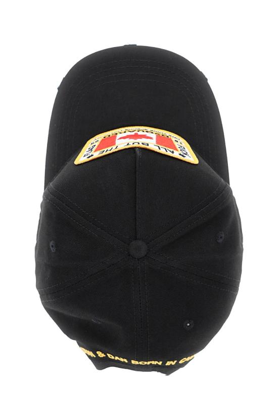  디스퀘어드2 모자 Dsquared2 베이스볼 캡 블랙 - DSQUARED2