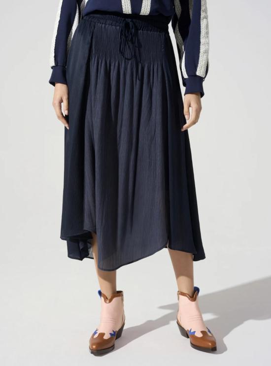  skirts 롱 스커트 스커트, 허리끈이 있는 긴 고무줄 스커트, 나비넥타이 모양 - OTHER BRANDS