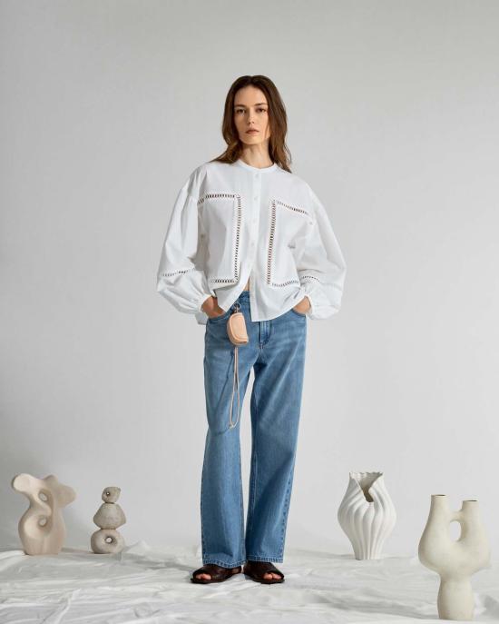  Future Classics 블라우스 퓨처 클래식 밴드 칼라 스텐실 셔츠 - FUTURE CLASSICS