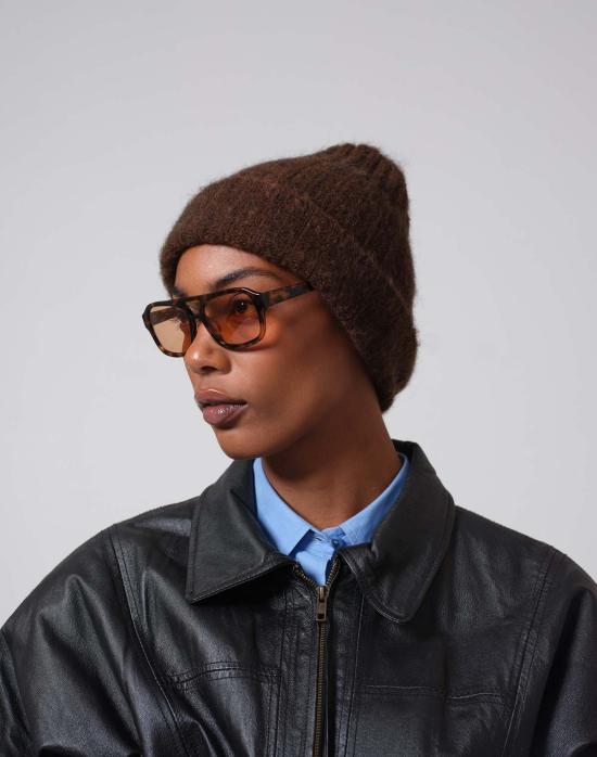  Hyer Goods 모자 하이어 굿즈 알파카 청키 울 립 비니 - OTHER BRANDS