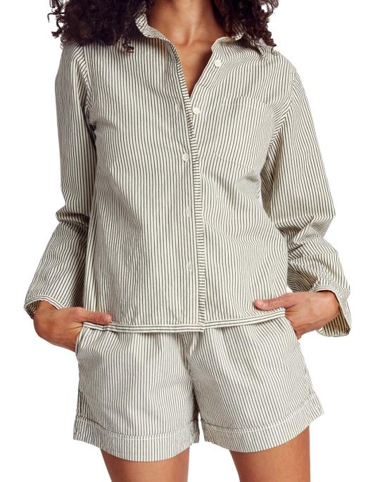  LWN 셔츠 Lwn Sami 셔츠 내추럴 펜슬 스트라이프 - LWN