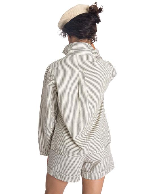  LWN 셔츠 Lwn Sami 셔츠 내추럴 펜슬 스트라이프 - LWN