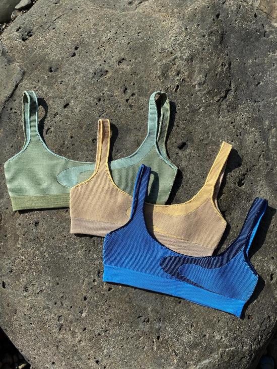  핀 앤 레이 비키니 수영복 핀앤레이 아드리아틱 비키니 탑 올리브/오이색 - FIN AND RAY