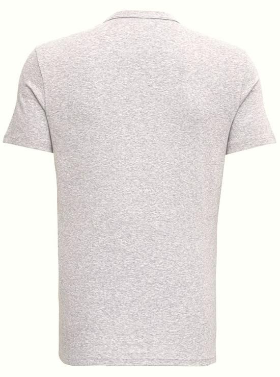  톰포드 반팔 티셔츠 코튼 브이넥 티셔츠 그레이 - TOMFORD