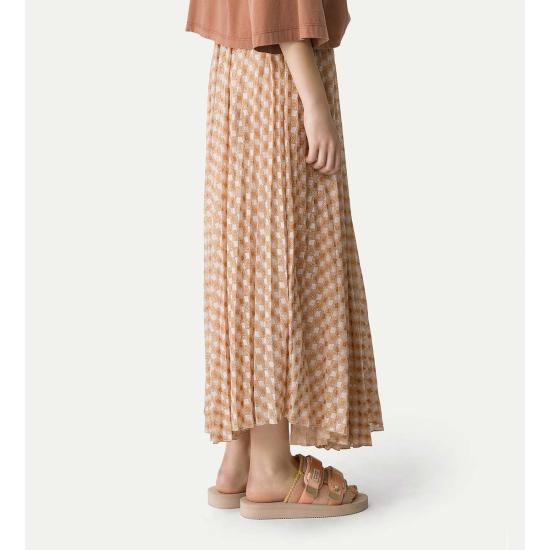  포르테포르테 롱 스커트 포르테 포르테 플리츠  다이아몬드 저지 알바 - FORTE FORTE