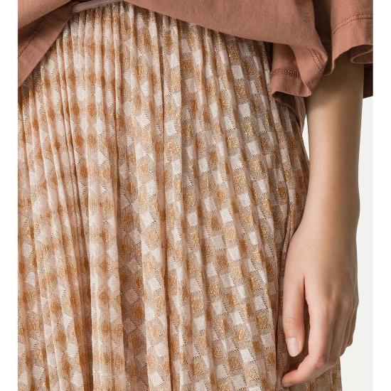  포르테포르테 롱 스커트 포르테 포르테 플리츠  다이아몬드 저지 알바 - FORTE FORTE