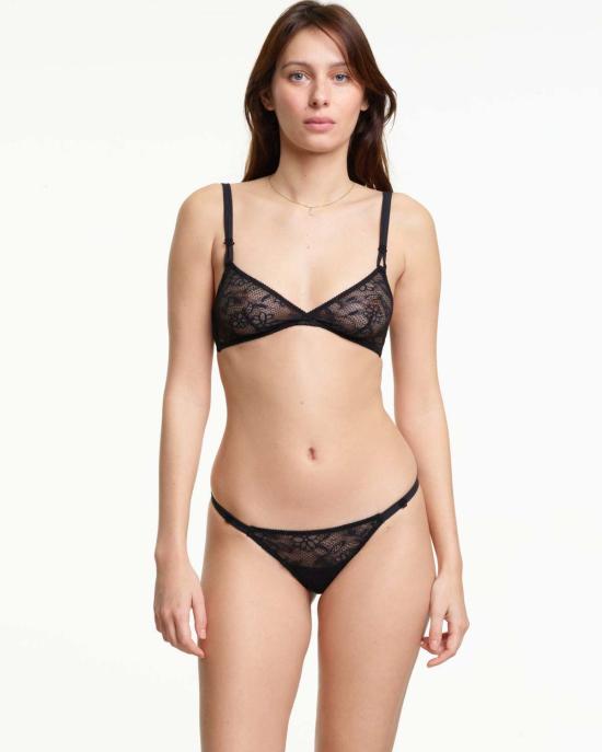  Yasmine Eslami 브라 야스민 에슬라미 앨리스 레이스 소프트  블랙 - OTHER BRANDS