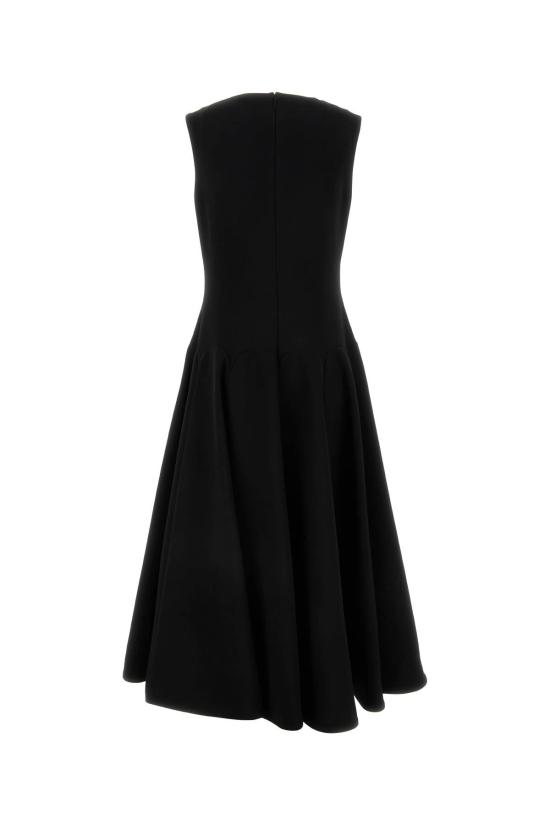  발렌티노 가라바니 미디 원피스 솔리드 럭셔리 크레 드레스 네로 - VALENTINO GARAVANI