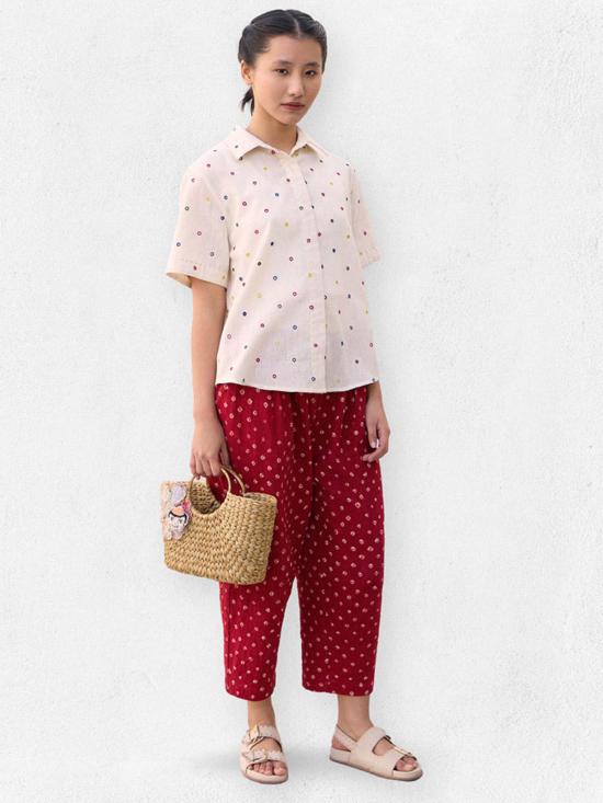  IKKIVI 스트레이트 팬츠 잇키비 키오미 팬츠 레드