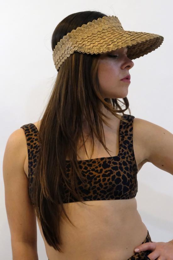  Baiae 모자 바이애 팜 바이저 탄