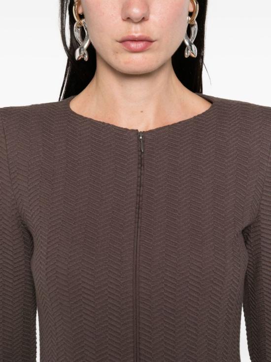  엠포리오 아르마니 수트 자켓 코튼 블렌드 블레이저 도브 그레이 - EMPORIO ARMANI