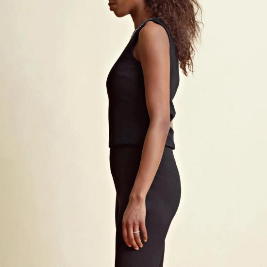  TiMo 블라우스 티모 블링 탑 블랙 - OTHER BRANDS