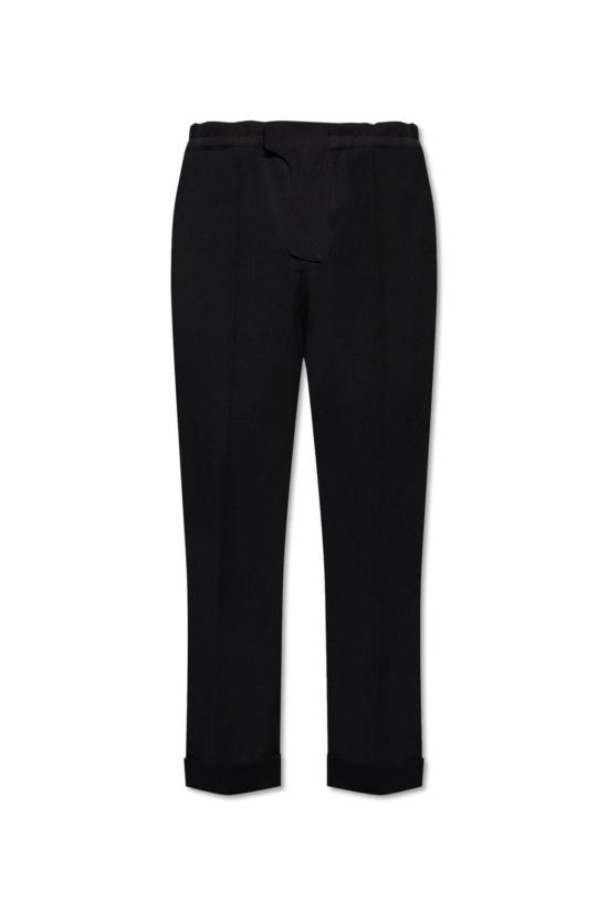  발망 스트레이트 팬츠 스트레이트 레그 크롭 팬츠 블랙