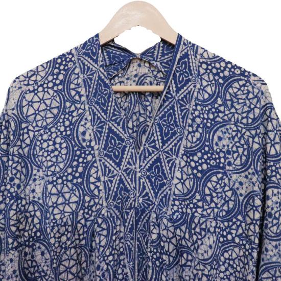  카시 코옵 롱 원피스 Kasih Coop 핸드 염색 바틱 카프탄 드레스 - KASIH COOP