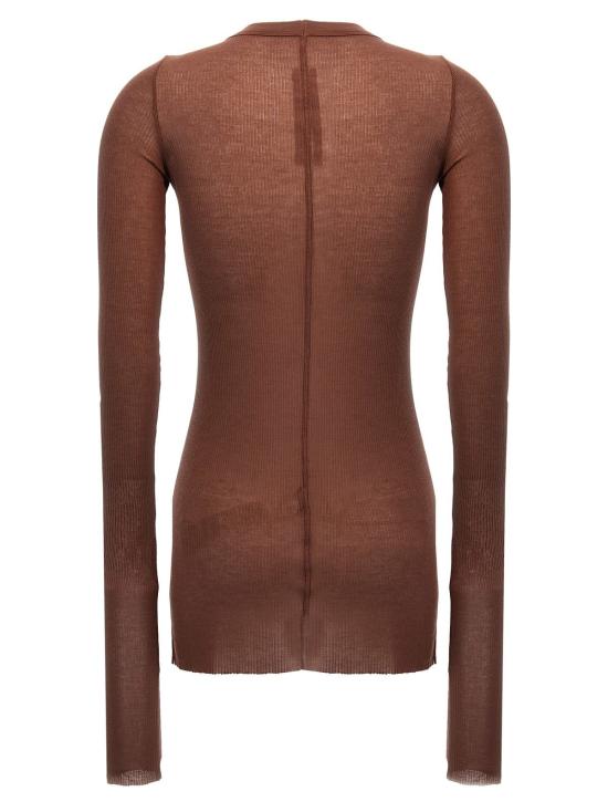  릭 오웬스 긴팔 티셔츠 립 Ls 티셔츠 핑크 - RICK OWENS