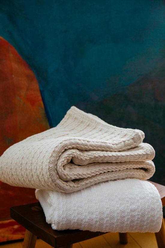  [키즈] Evangeline 침구 키즈 에반젤린 케이블 니트 아기 담요