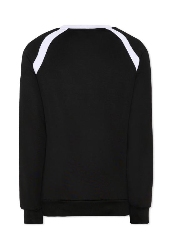  [키즈] 발망 풀오버 아동용 블랙 스웨트셔츠 (로고 포함) - BALMAIN