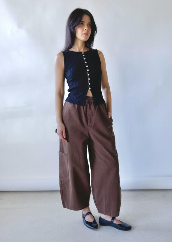  밀스 크롭 팬츠 식사 셰프 팬츠 - MEALS