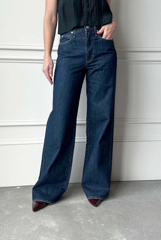  아모 데님 데님 팬츠 프리다 하이라이즈 와이드 레그 진 - AMO DENIM