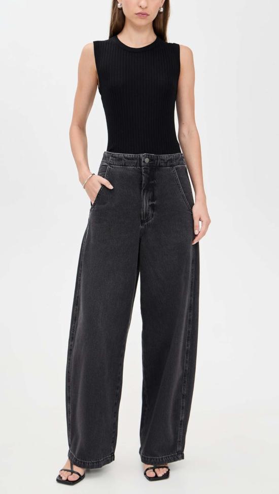  피스톨라 데님 팬츠 로티 하이 보우드 레그 진