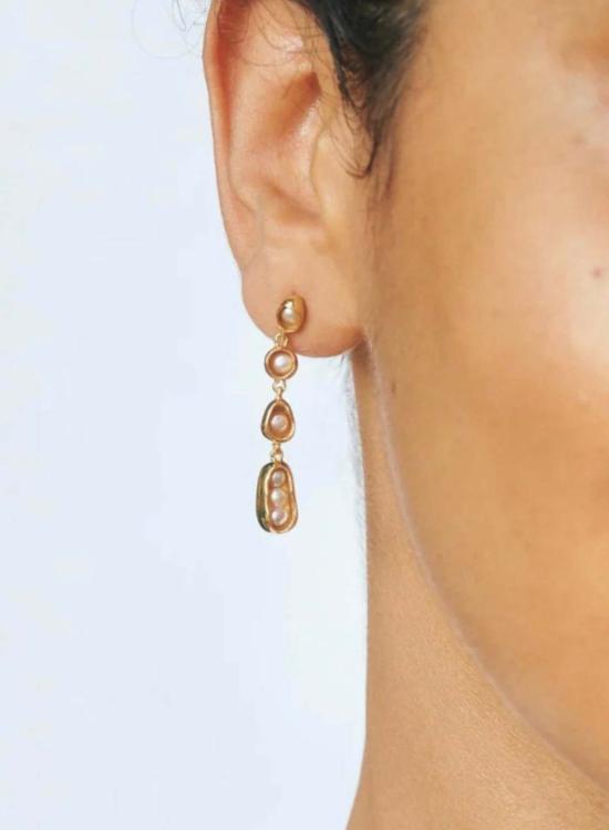  메그 이어링 카리나 하디 진주 물방울 귀걸이 - MEG