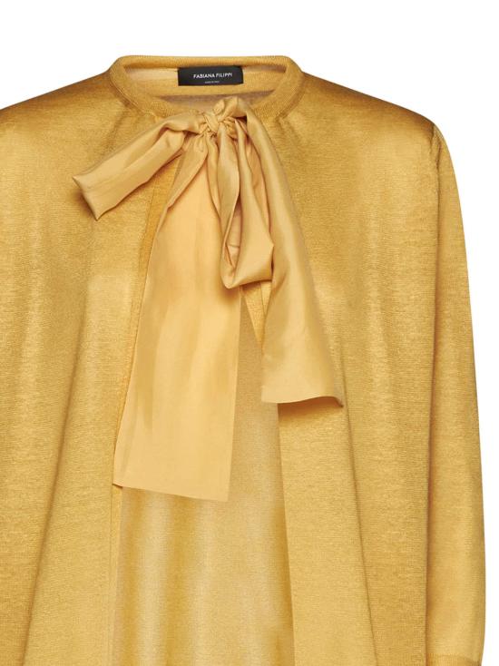 파비아나 필리피 가디건 보우 만다리노 장식의 Fabiana Filippi 카디건 - FABIANA FILIPPI