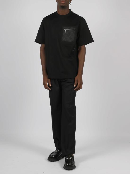  펜디 스트레이트 팬츠 울 팬츠 블루 - FENDI