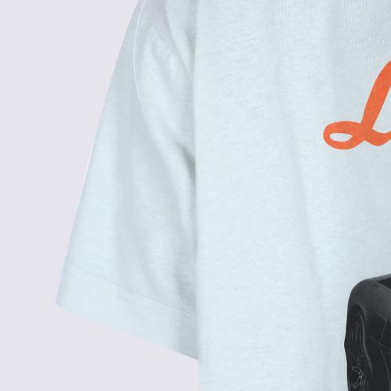  발렌시아가 반팔 티셔츠 화이트 코튼 티셔츠 더티 화이트 - BALENCIAGA