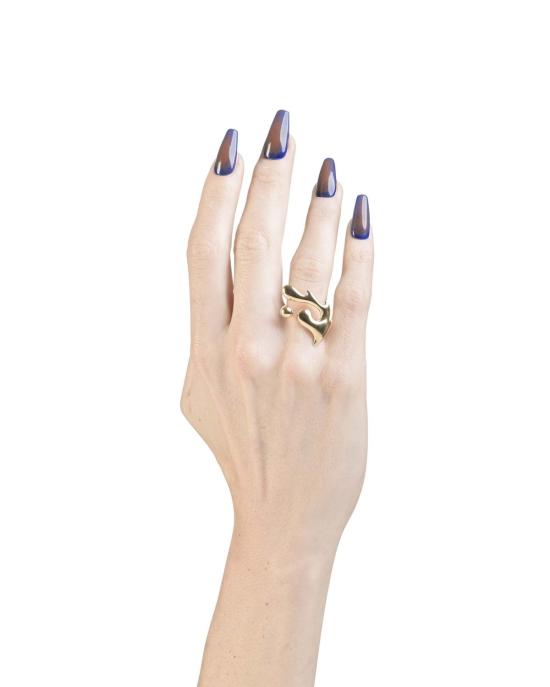  한나 주웻 반지 한나 주엣 이빨 꽃  금 - HANNAH JEWETT