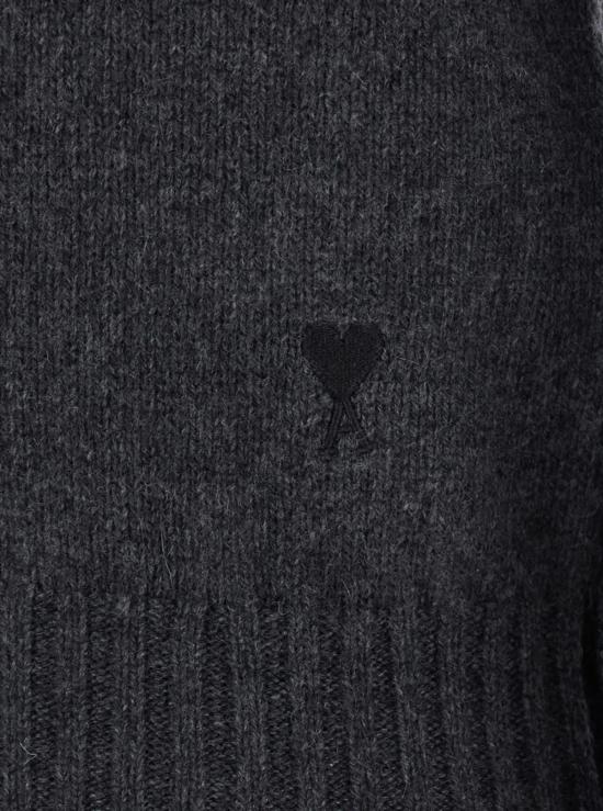  아미 터틀넥 알렉상드르 마티우시 캐시미어 그레이 색상 골지 트리밍  스웨터 - AMI