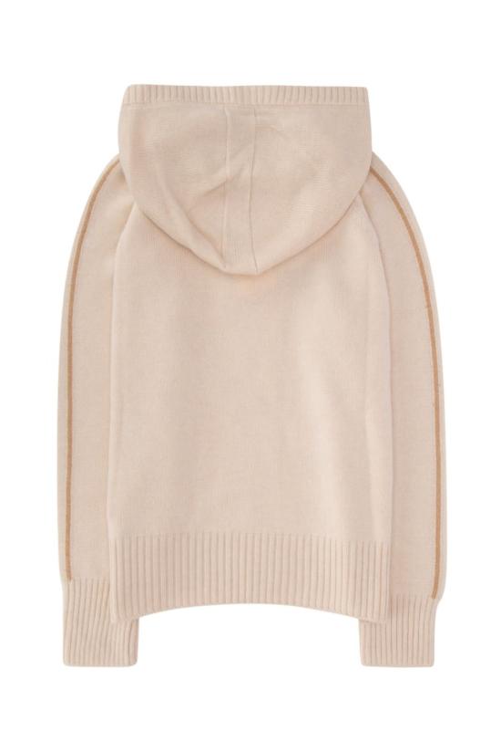  [키즈] 펜디 풀오버 로고 인타르시아 긴팔 니트 후드티 (어린이용) - FENDI