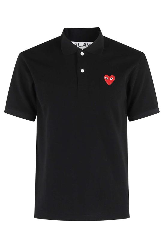 꼼데가르송 폴로 티셔츠 Comme Des Garçons 플레이 레드 엠블럼 폴로셔츠
